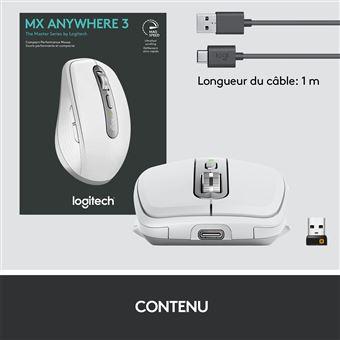 Logitech MX Keys Mini Clavier Mac + MX Anywhere 3 Combo Souris Sans Fil  Mac- Rétroéclairé, USB-C, Bluetooth, Ergonomique, Compact, Défilement  Rapide