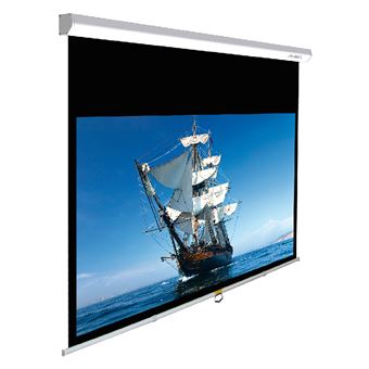 Ecran de projection manuel Lumene Capitol HD 280C Blanc laqué avec bords Noir - 1