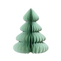 Sapin de Noël en papier Kaemingk avec bordure peinte et fermeture magnétique Vert