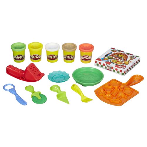 BOITE PLAY DOH KITCHEN CREATIONS PIZZA PARTY + 5 POTS DE PATE A MODELER  NEUF - Play-Doh