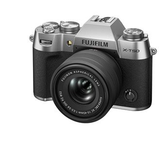 Kit Appareil photo hybride Fujifilm X-T50 Argent + XC15-45mm