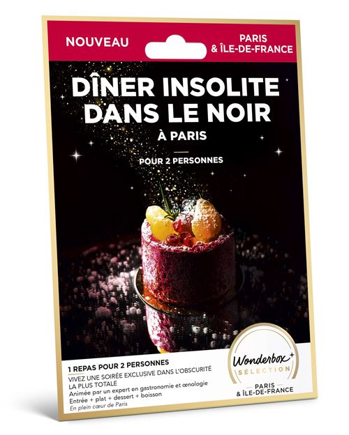 Coffret cadeau Wonderbox Diner dans le noir à Paris