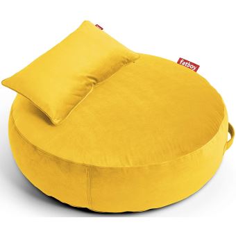Pouf d'intérieur et coussin en velours Fatboy Pupillow Jaune