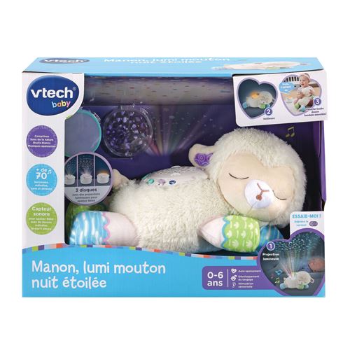 Jeu d'éveil Vtech Manon, lumi mouton Nuit étoilée 3 en 1
