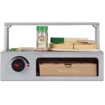 Comptoir a pizza en bois 34 accessoires inclus Melissa et Doug Cuisine enfant Achat prix fnac