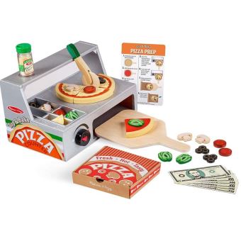 Comptoir à pizza en bois 34 accessoires inclus Melissa et Doug