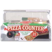 Melissa & Doug Food-Truck à Pizza En Bois – 53 Pièces, Four Factice, Menu Magnétique, Dès 3 Ans
