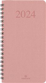 Agenda civil semainier poche Oberthur 2024 16 Wire’O FSC Galway Rose