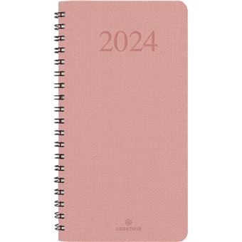 Agenda civil semainier poche Oberthur 2024 16 Wire’O FSC Galway Rose