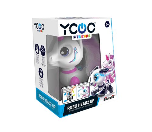Robot licorne Silverlit Ycoo 13 cm Blanc et Rose