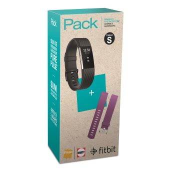 Pack Fitbit Coach de vie Charge 2 Anthracite Taille S + Bracelet GunMetal Prune Taille S - 1