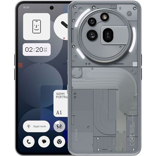 Smartphone Nothing Phone 3a Pro 6,77 5G Double nano SIM 256 Go Gris