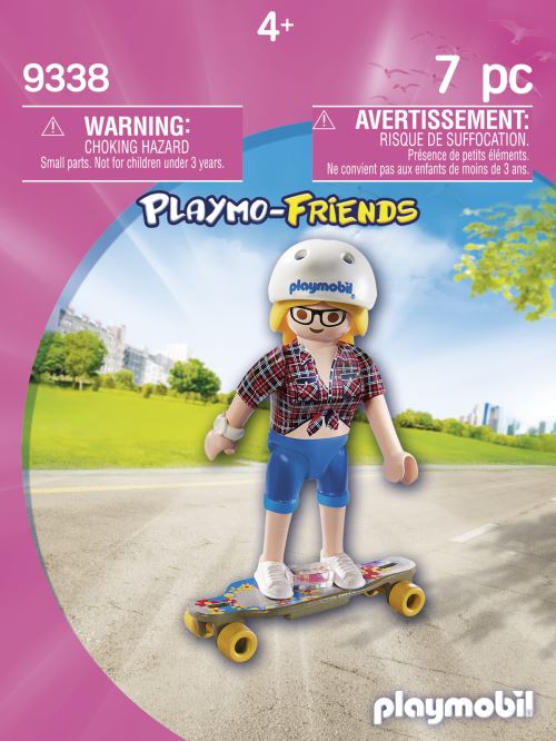PLAYMOBIL 9338 Teenie Mit Longboard – Spielfigur Für Kreatives Rollenspiel, Robust Und Kindgerecht