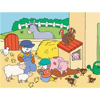 Puzzle enfant 30 pièces Nathan T'Choupi à la ferme