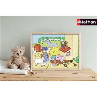 Puzzle enfant 30 pièces Nathan T'Choupi à la ferme