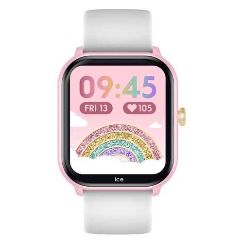 Montre connectée Ice-Watch ICE smart junior 2.0 35 mm Rose avec bracelet silicone Blanc