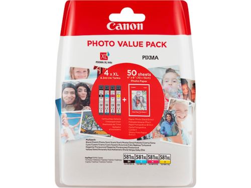 pack de 4 cartouches d'encre canon cli-581 xl