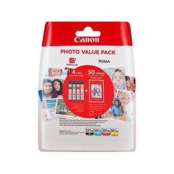 Pack de 4 cartouches d'encre Canon CLI-581XL