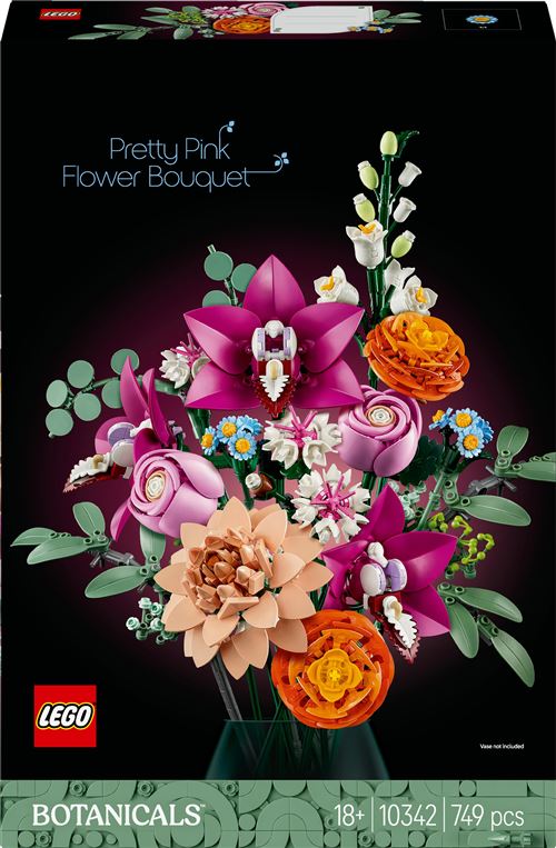 LEGO Botanique 10342 Le joli bouquet de fleurs roses - vue 3