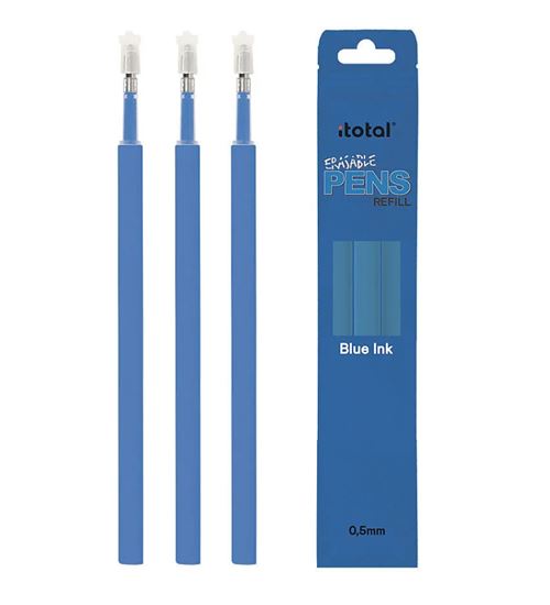 Set 3 pièces recharges stylos effaçables Itotal 0,5 mm Bleu