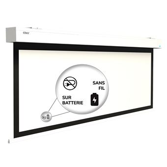 Écran De Projection Motorisé Blanc Mat Pour Salle De Classe 60" 4:3 - Contraste élevé Avec Télécommande - Prend En Charge L'écran De Projection Avant