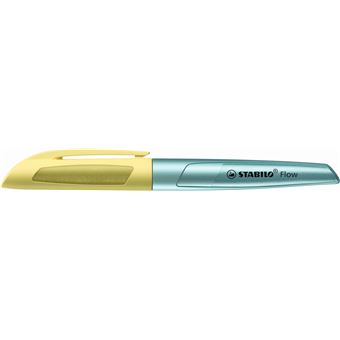 Stylo plume Stabilo Flow cosmetic Jaune et Bleu