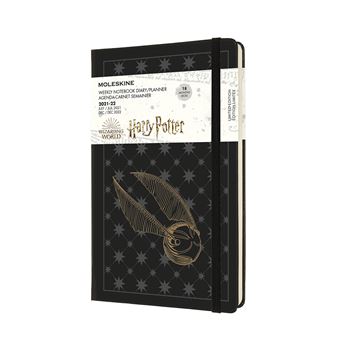 Agenda scolaire semainier Moleskine Edition Harry Potter Grand format 2021-2022 Noir