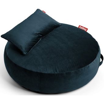 Pouf d'intérieur et coussin en velours Fatboy Pupillow Pétrole