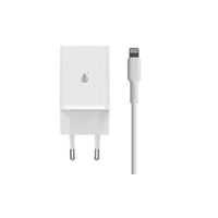 Chargeur avec câble One+ Blanc pour iPhone 8 X 12 13 et 14