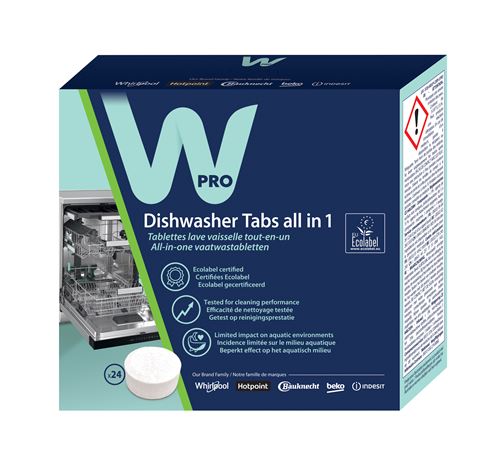 Wpro Blanc Tablettes Lave Vaisselle Ecolabel Ntb100 X24