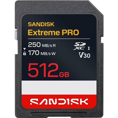SANDISK Extreme Pro Carte SD UHS I de Jusqu’à 250 Mo/ en Lecture et Jusqu’à 170 Mo/ en écriture vidéo 4K UHD U3 V30 Memory Zone App - vue 3