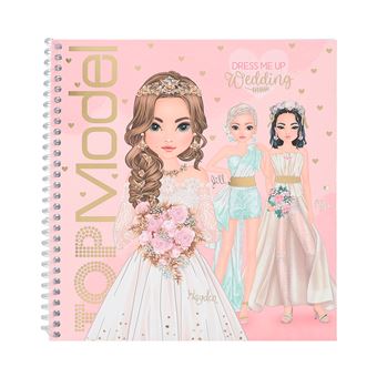 Dessin et coloriage enfant Top Model Carnet Stickers Dress Wedding