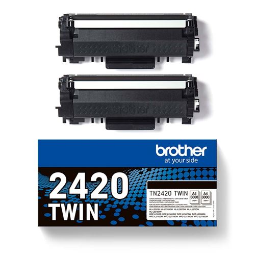 Pack de 2 toners Brother TN2420 Noir