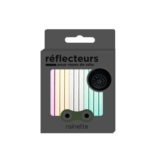 réflecteurs pour rayons de vélo fluo l 8 cm - rainette