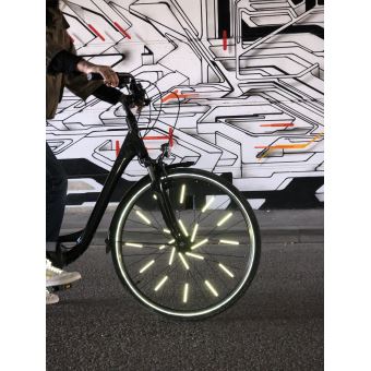 réflecteurs pour rayons de vélo - rose fluo - rainette
