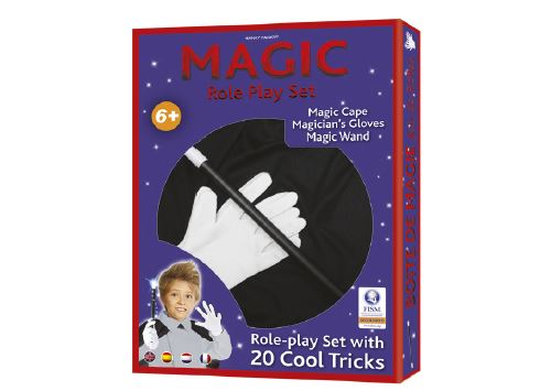 Jeu France Cartes Cape De Magicien + Gants + Baguette + 20 Tours