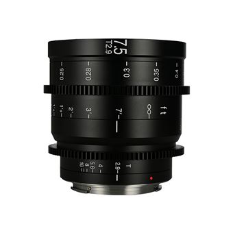 Objectif hybride vidéo Laowa 7,5mm T2.9 Zéro-D S35 Ciné noir pour Canon RF