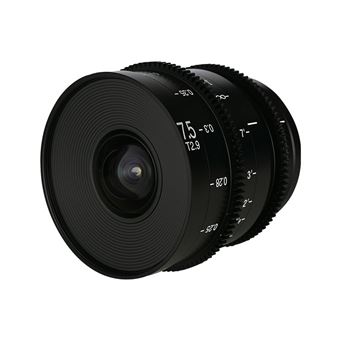 Objectif hybride vidéo Laowa 7,5mm T2.9 Zéro-D S35 Ciné noir pour Canon RF