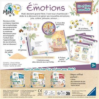 Jeu éducatif Ravensburger Les émotions Lis et joue avec Maki