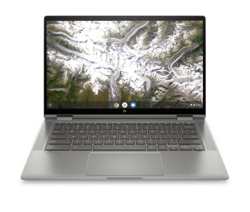 Chromebook HP X360 14C-Ca0008Nf 14" Ecran Tactile Intel Core I3 8 Go Ram 64 Go Emmc Argent Foncé