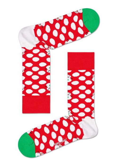 Chaussettes courtes Happy Socks Big Dot Snowman Taille 41-46