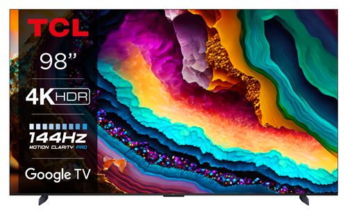 TV TCL 98P745 248 cm 4K HDR Google TV Aluminium brossé