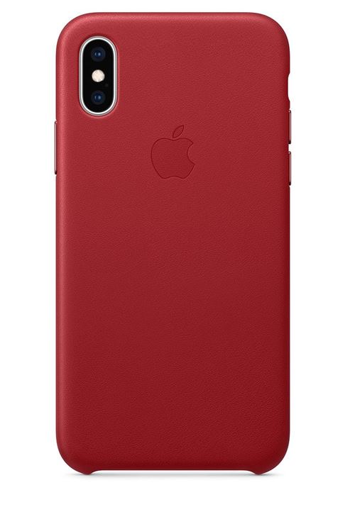 coque iphone xs apple cuir rouge