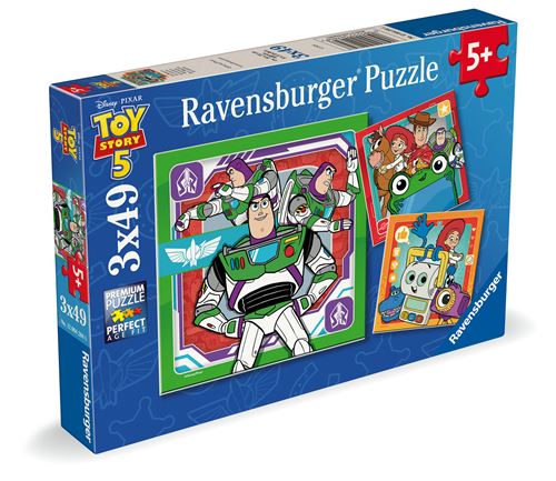 Puzzles 3 x 49 pièces Ravensburger Toy Story 5 Mission