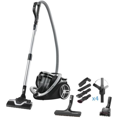 Aspirateur sans sac Rowenta Silence Force Cyclonic Home et car Pro 550 W Gris métal