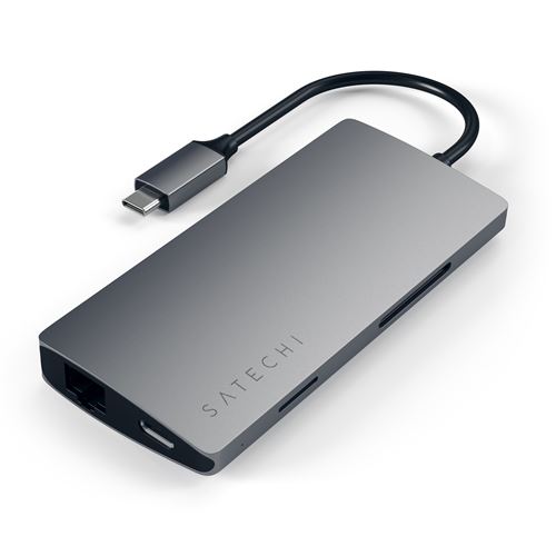 Adaptateur Satechi Multi-port Type-C 4K avec Ethernet Gris Sidéral