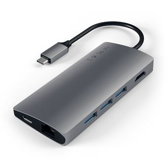 Satechi Adaptateur USB-C Thunderbolt USB-C 4K Ethernet Gris