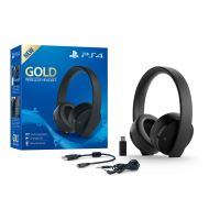 Casque-micro sans fil Gold Edition Noire pour PS4
