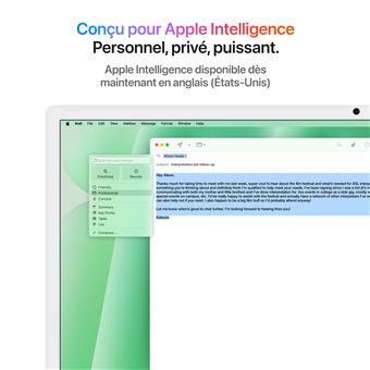 Apple iMac 24" écran retina 4,5K 512Go SSD 16 Go RAM Puce M4 CPU 10 cœurs GPU 10 cœurs Vert