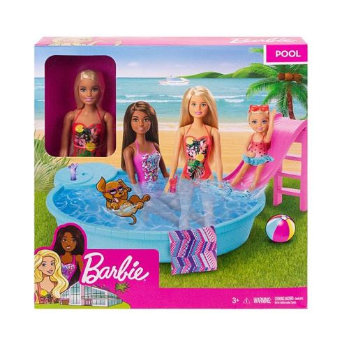 Poupée Barbie et sa piscine Modèle aléatoire